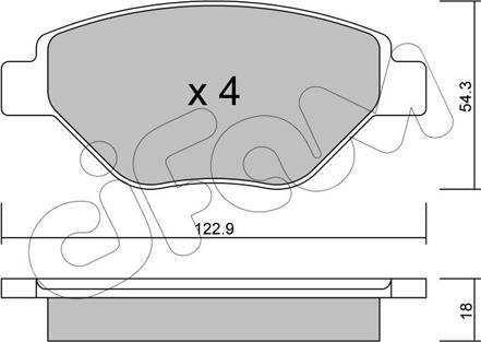 Cifam 822-543-0 - Тормозные колодки, дисковые, комплект autospares.lv