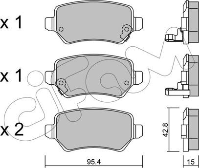 Cifam 822-542-0 - Тормозные колодки, дисковые, комплект autospares.lv