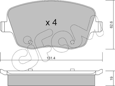 Cifam 822-547-0 - Тормозные колодки, дисковые, комплект autospares.lv