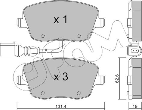 Cifam 822-547-1 - Тормозные колодки, дисковые, комплект autospares.lv