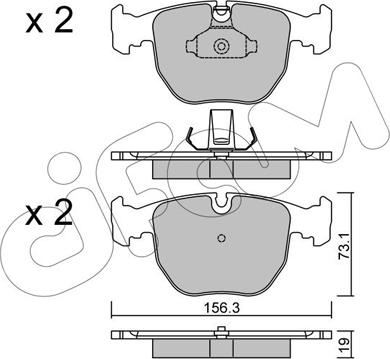 Cifam 822-559-0 - Тормозные колодки, дисковые, комплект autospares.lv