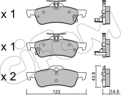 Cifam 822-556-1 - Тормозные колодки, дисковые, комплект autospares.lv