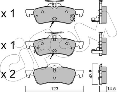 Cifam 822-556-2 - Тормозные колодки, дисковые, комплект autospares.lv