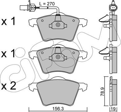 Cifam 822-550-0 - Тормозные колодки, дисковые, комплект autospares.lv