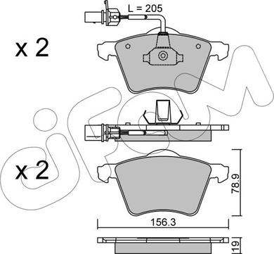 Cifam 822-550-1 - Тормозные колодки, дисковые, комплект autospares.lv