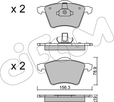 Cifam 822-550-2 - Тормозные колодки, дисковые, комплект autospares.lv