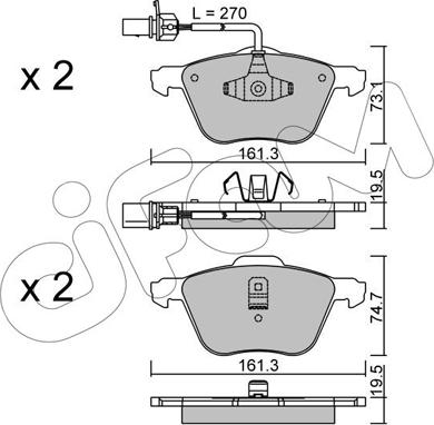 Cifam 822-551-0 - Тормозные колодки, дисковые, комплект autospares.lv