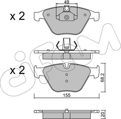 Cifam 822-558-9 - Тормозные колодки, дисковые, комплект autospares.lv