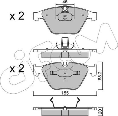 Cifam 822-558-4 - Тормозные колодки, дисковые, комплект autospares.lv