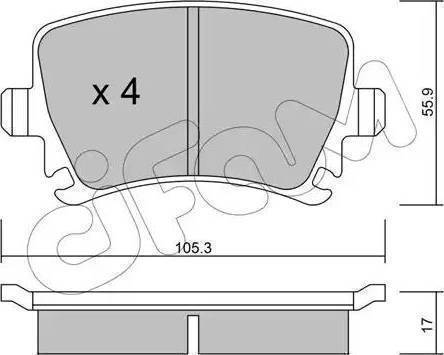 RIDER RD.3323.DB1622 - Тормозные колодки, дисковые, комплект autospares.lv