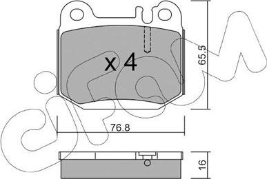 Cifam 822-564-0 - Тормозные колодки, дисковые, комплект autospares.lv