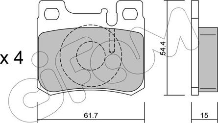 Cifam 822-566-0 - Тормозные колодки, дисковые, комплект autospares.lv