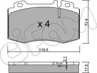 Cifam 822-563-0 - Тормозные колодки, дисковые, комплект autospares.lv