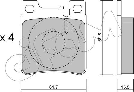 Cifam 822-567-0 - Тормозные колодки, дисковые, комплект autospares.lv