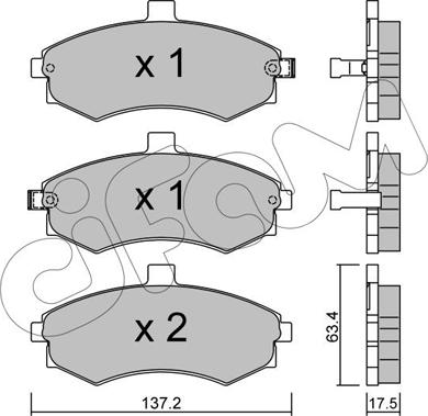 Cifam 822-504-0 - Тормозные колодки, дисковые, комплект autospares.lv