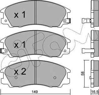 Cifam 822-506-0 - Тормозные колодки, дисковые, комплект autospares.lv