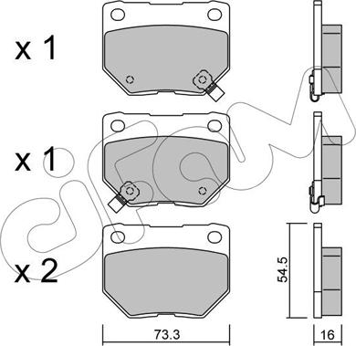 Cifam 822-501-0 - Тормозные колодки, дисковые, комплект autospares.lv