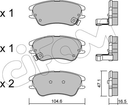 Cifam 822-502-0 - Тормозные колодки, дисковые, комплект autospares.lv