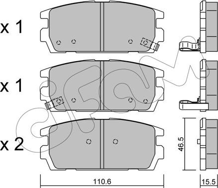 Cifam 822-507-0 - Тормозные колодки, дисковые, комплект autospares.lv