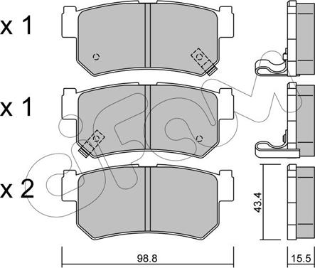 Cifam 822-519-0 - Тормозные колодки, дисковые, комплект autospares.lv