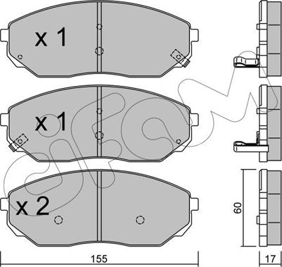 Cifam 822-515-0 - Тормозные колодки, дисковые, комплект autospares.lv