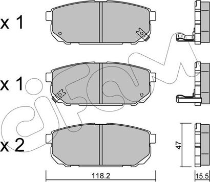 Cifam 822-516-0 - Тормозные колодки, дисковые, комплект autospares.lv