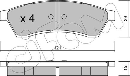 Cifam 822-510-0 - Тормозные колодки, дисковые, комплект autospares.lv