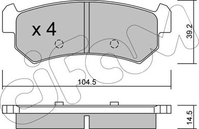 Cifam 822-511-0 - Тормозные колодки, дисковые, комплект autospares.lv