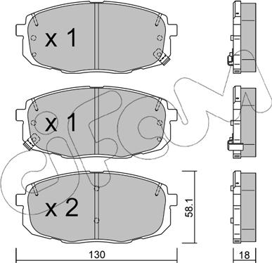 Cifam 822-513-1 - Тормозные колодки, дисковые, комплект autospares.lv