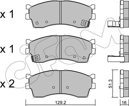 Cifam 822-512-0 - Тормозные колодки, дисковые, комплект autospares.lv