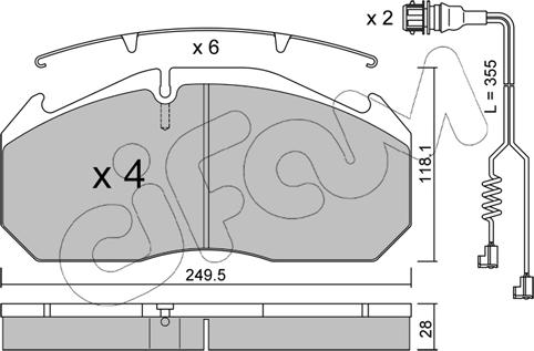 Cifam 822-586-4K - Тормозные колодки, дисковые, комплект autospares.lv