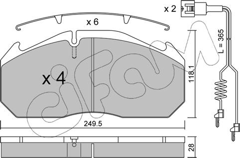 Cifam 822-586-3K - Тормозные колодки, дисковые, комплект autospares.lv