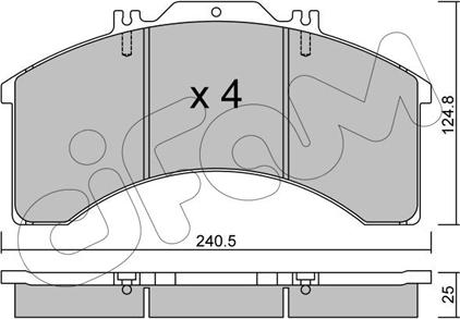 Cifam 822-581-0 - Тормозные колодки, дисковые, комплект autospares.lv