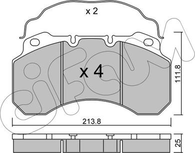 Cifam 822-588-0 - Тормозные колодки, дисковые, комплект autospares.lv