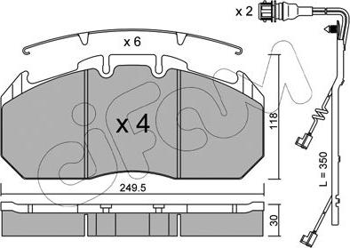 Cifam 822-587-0K - Тормозные колодки, дисковые, комплект autospares.lv