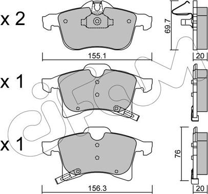 Cifam 822-539-0 - Тормозные колодки, дисковые, комплект autospares.lv