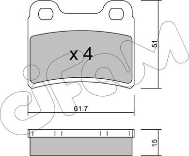 Cifam 822-535-0 - Тормозные колодки, дисковые, комплект autospares.lv