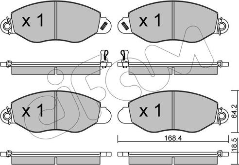 Cifam 822-536-0 - Тормозные колодки, дисковые, комплект autospares.lv