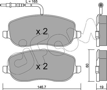 Cifam 822-530-2 - Тормозные колодки, дисковые, комплект autospares.lv