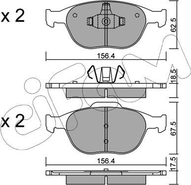 Cifam 822-533-0 - Тормозные колодки, дисковые, комплект autospares.lv