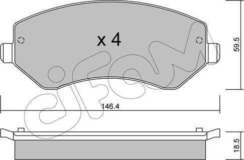 Cifam 822-524-0 - Тормозные колодки, дисковые, комплект autospares.lv