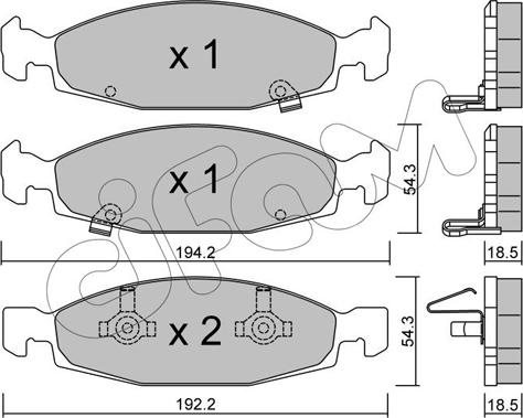 Cifam 822-525-0 - Тормозные колодки, дисковые, комплект autospares.lv