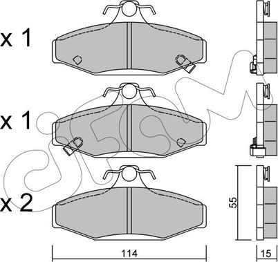 Cifam 822-520-0 - Тормозные колодки, дисковые, комплект autospares.lv