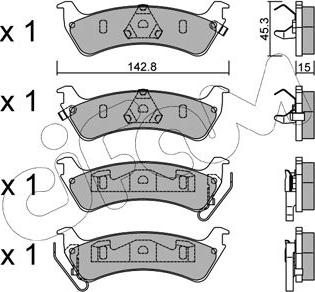 Cifam 822-527-0 - Тормозные колодки, дисковые, комплект autospares.lv