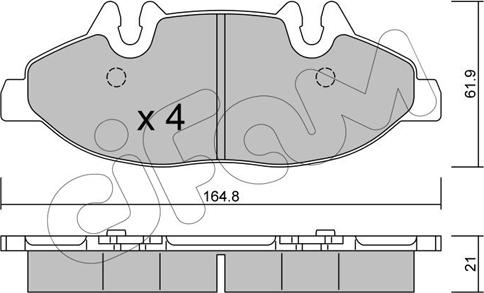 Cifam 822-575-0 - Тормозные колодки, дисковые, комплект autospares.lv