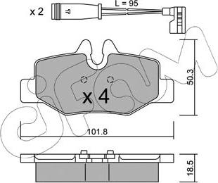 Cifam 822-576-0K - Тормозные колодки, дисковые, комплект autospares.lv