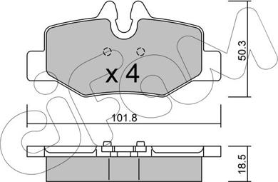 Cifam 822-576-0 - Тормозные колодки, дисковые, комплект autospares.lv