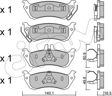 Cifam 822-570-1 - Тормозные колодки, дисковые, комплект autospares.lv