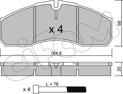 Cifam 822-578-5 - Тормозные колодки, дисковые, комплект autospares.lv