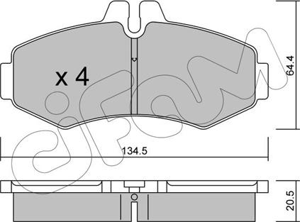 Cifam 822-573-0 - Тормозные колодки, дисковые, комплект autospares.lv